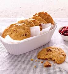 Cookies au chocolat blanc et canneberges