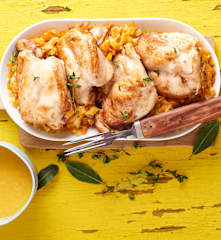 Lapin braisé au vin moelleux