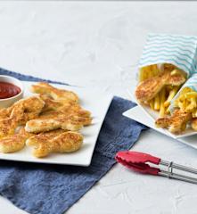 Crumbed fish nuggets