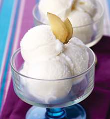 Gelado de limão com gengibre