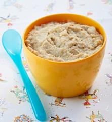 Papilla de lentejas, arroz y pollo