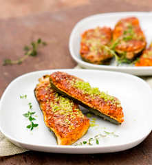 Cukinia nadziewana kaszą jaglaną