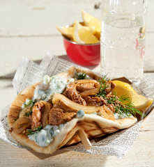 Pork Gyros with Tzatziki