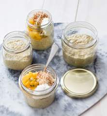 Orange and mango chia pudding