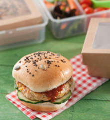 Hamburguesas de pavo con orejones y avena
