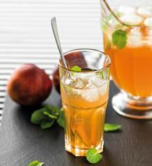 Boozy Peach and Mint Iced Tea