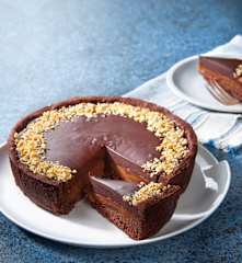 Gâteau au chocolat et au caramel beurre salé