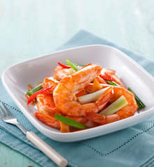 Stir-fried Prawns with Spring Onions