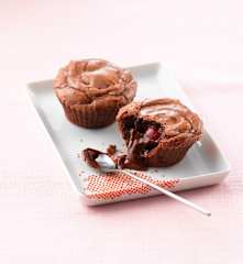 Vulcano al cioccolato e ciliegie