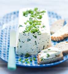 Terrine de chèvre à la ciboulette