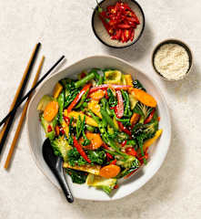 Chinese-style stir-fried vegetables