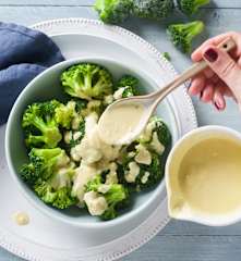 Brócoli con salsa de garbanzos