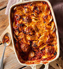 Hackbällchen-Auflauf mit Kartoffeln