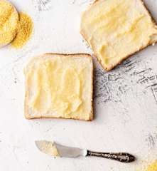 Mantequilla de polenta vegana