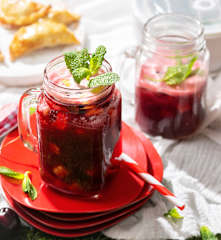 Té frio de hibisco y piña natural