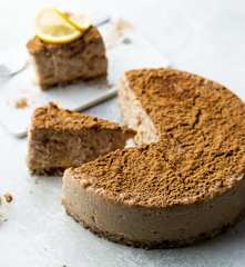 Tarta de arroz con leche sin, sin y sin
