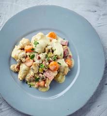 Tacchino cremoso con funghi a Cottura Lenta