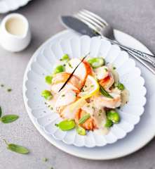 Queue de langouste, sauce vanille