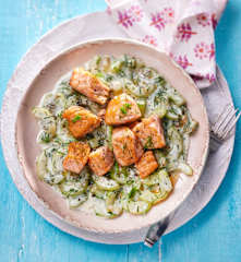 Gurken-Lachs-Ragout
