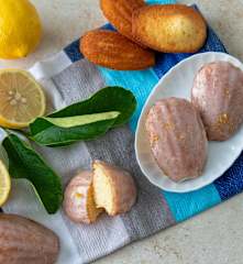 Lemon glaze madeleines