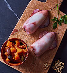 sous-vide慢煮鱿鱼酿配南瓜