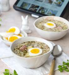 Żurek z pieczarkami