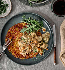 XXL Kartoffelrösti mit Pilzen