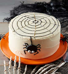 Black Velvet Halloween Cake