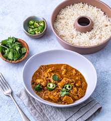 Creamy chicken curry and rice