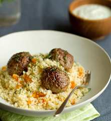 Lamb Meatballs with Couscous and Mint Yogurt
