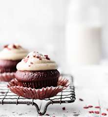 Cupcakes veganos de red velvet