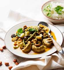 Χορτοφαγικές μελιτζάνες Massaman κάρυ