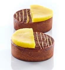 Antonio Bachour: Tartelettes au pudding chocolat caramel (métrique)