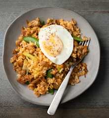 Stir-fried Pork and Kimchi Rice