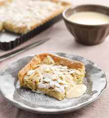 Tarte de maçã, amêndoa e leite condensado