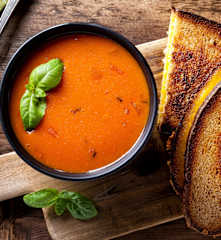Crème de tomates et grilled cheese Deuxième bol