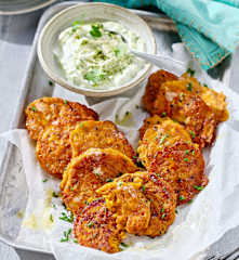 Süßkartoffel-Tandoori-Puffer