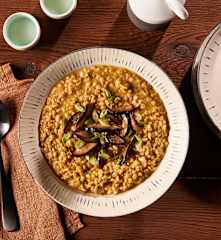 Freekeh Risotto with Mushrooms