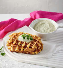 Kartoffelwaffeln mit Tofucreme