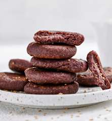 酸奶亚麻籽紫薯饼