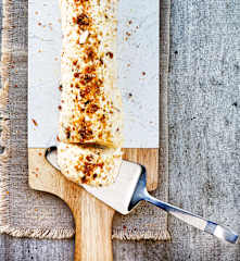 Mousse helado de praliné de almendras