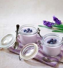 Panna cotta de arándanos