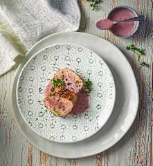 Medaglioni di maiale sottovuoto con salsa al vino