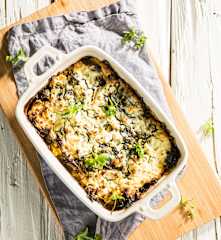 Mangold-Polenta-Auflauf mit Ricotta