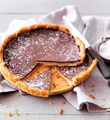 Tarte vegan au chocolat et caramel