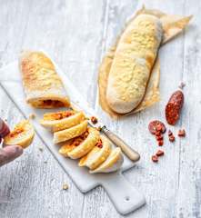 Baguette farcie au chorizo