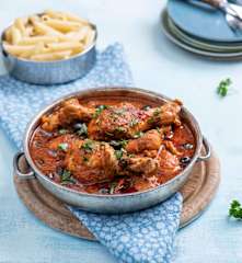 Chicken Drumsticks in Spicy Puttanesca Sauce