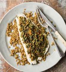 Sea Bass with Castelluccio Lentils - Spigola con lenticchie di Castelluccio