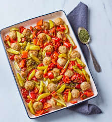 Polpette con patate al forno piccanti