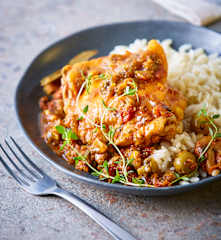 Chicken Cacciatore with Orzo